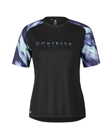 Maillot manches courtes Femme TRAIL CONTESSA SIGNATURE Noir