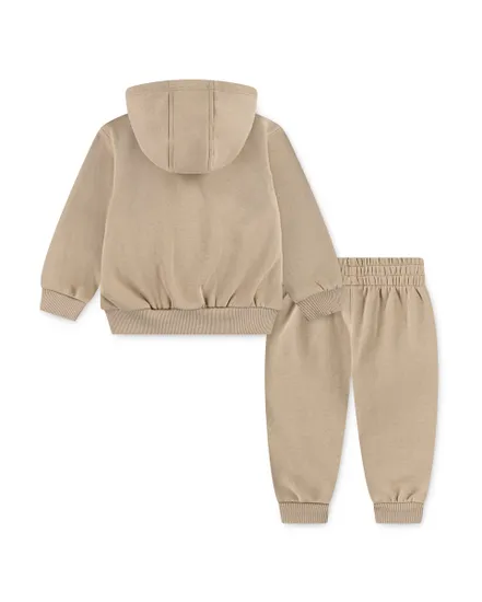 Ensemble de survetement Bébé NKN LBR FZ CLUB SET Beige