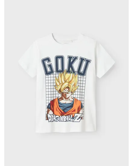 T-shirt manches courtes Enfant NKMDRUE DRAGONB NREG SS TOP BOX NOOS VDE Blanc