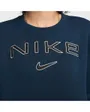 Sweat Femme W NSW PHNX FLC STD LOGO CREW Bleu