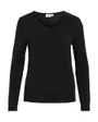 Pull col V Femme VIRIL V-NECK L/S KNIT TOP NOOS Noir