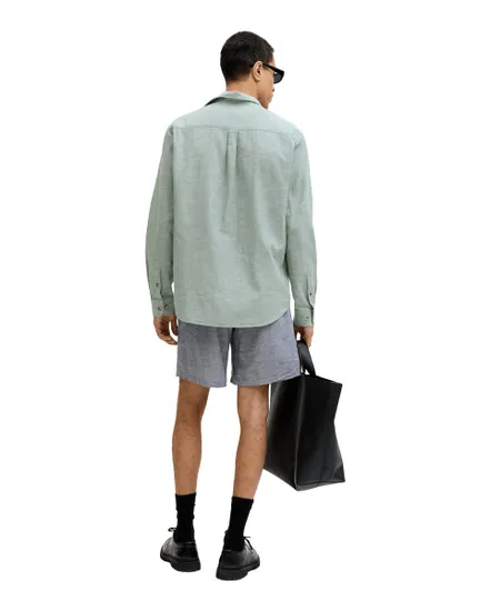 Chemise Homme JJESUMMER LINEN BLEND SHIRT L/S SN