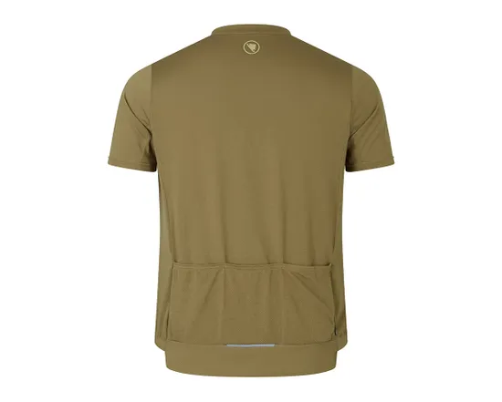 Maillot manches courtes Homme LOOP ZIPPED Vert Tweed