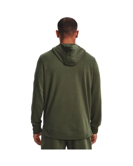 Sweat zippé à capuche Homme UA RIVAL TERRY LC FZ Vert