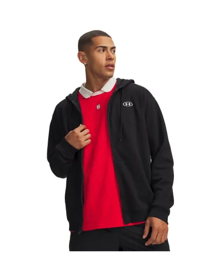 Sweat zip à capuche Homme UA RIVAL FLC FZ Noir