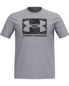 T-SHIRT MC Homme UA ABC CAMO BOXED LOGO SS Gris