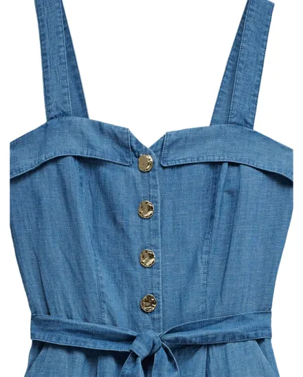 Salopette Femme Denim Lin Ceinture