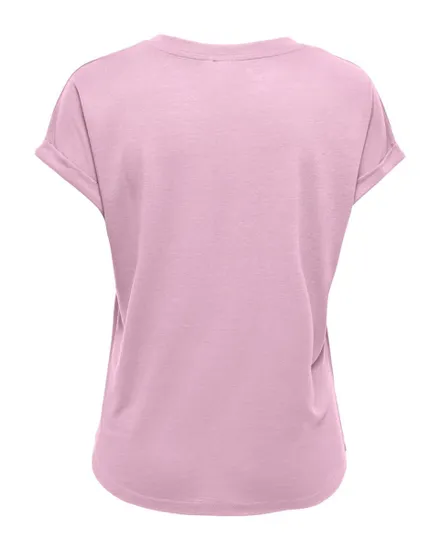 T-shirt Femme ONPFREI LIFE EMBR SS BAT LOOSE JRS TEE Rose