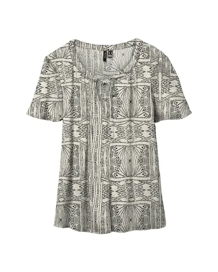 Top col V Femme VMMENNY STRING SS TOP WVN GA Multicolore