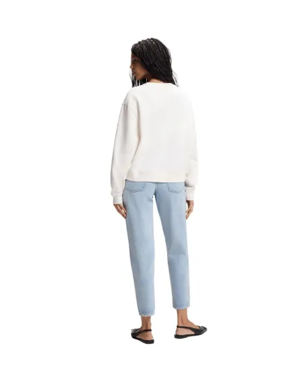 Sweat col rond Femme DEROXINA 7 Blanc Clair