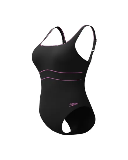Maillot de bain Femme ECO NEW CONTOUR ECLIPSE 1P BLA/PIN Noir