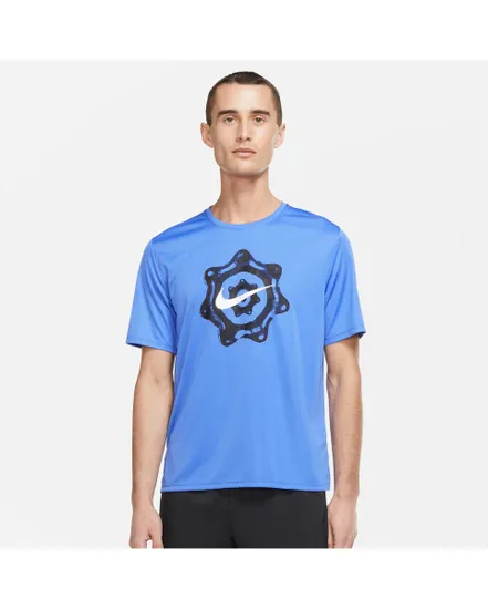 T-Shirt de running Homme M NK DF WR MILER GX SS Bleu