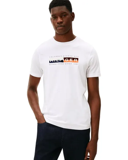 T-shirt col rond Homme TH COLOUR BLOCK GRAPHIC TEE Blanc
