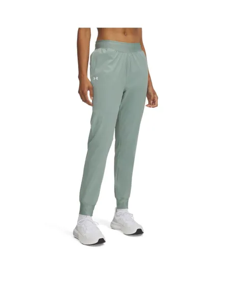 Pantalon de survetement Femme UA RIVAL HI RISE WOVEN PANT Vert