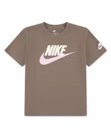 T-shirt Jeune enfant NKN CLUB FAMILY S/S KNIT TOP Marron