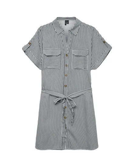 Robe Chemise Femme VMBUMPY SS Short Shirt Dress