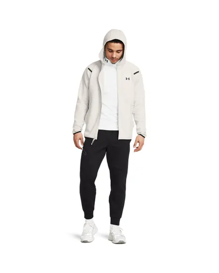 Veste zip à capuche Homme UA UNSTOPPABLE FLC FZ HD EU Beige