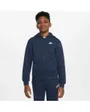 Veste à capuche manches longues Enfant K NSW CLUB FLC HD FZ LS LBR Bleu