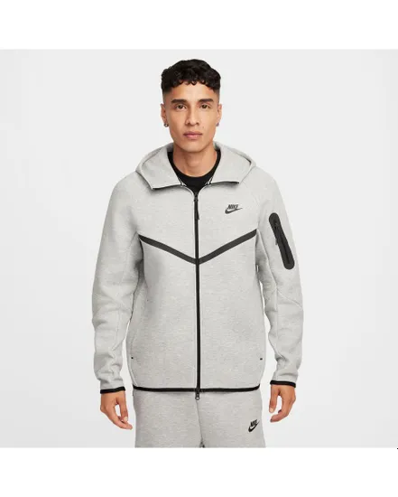 Sweat zip à capuche Homme M NK TCH FLC FZ WR HOODIE Gris