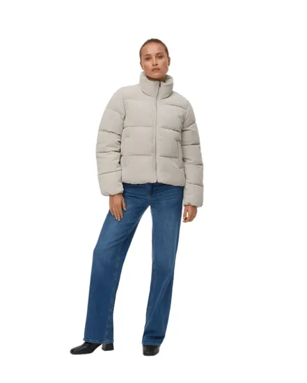 Doudoune Femme VMDEBRA SHORT JACKET ENT Gris Pierre