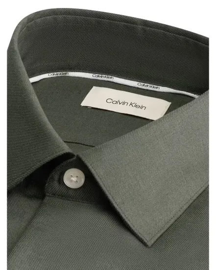 Chemise Homme SLIM PERF WOVEN STR SLD Vert Forêt