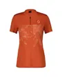 Maillot manches courtes Femme TRAIL FLOW ZIP Orange