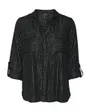 Chemisier Femme VMBUMPY LS GLITTER SHIRT WVN GA NOOS Noir/Argent