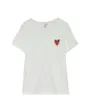 T-shirt col V Femme VMBITONA S/S V-NECK T-SHIRT JRS BTQ Blanc
