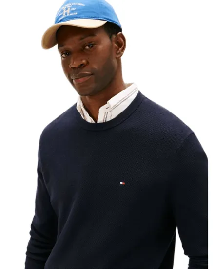 Pull col rond Homme ESSENTIAL STRUCTURE CREW NECK Bleu Marine