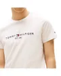 T-shirt col rond Homme TOMMY LOGO TEE Écru