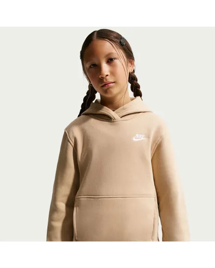 Sweat à capuche Garçon K NSW CLUB FLC HDY LBR Beige