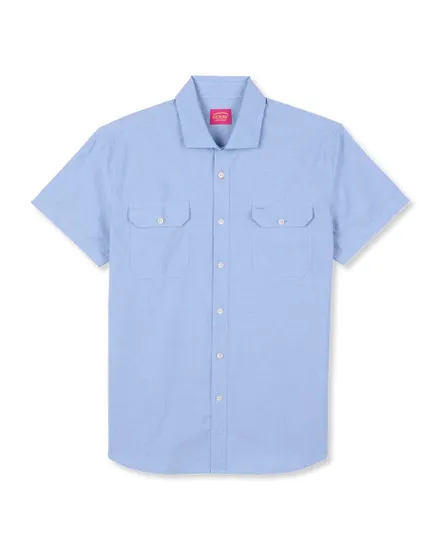 CHEMISE MANCHES COURTES CHAMBRAY Homme Bleu