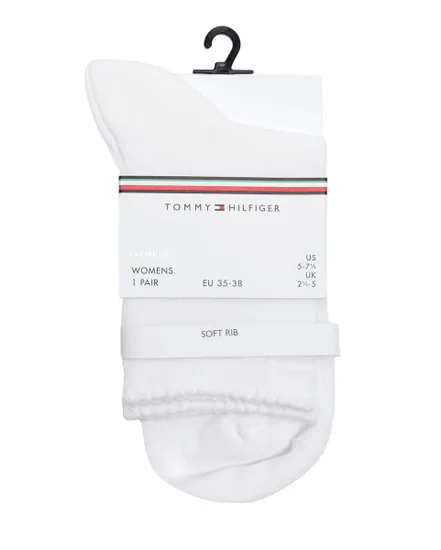 Chaussettes Femme SHORT SOCK 1P PREMIUM RIB Blanc