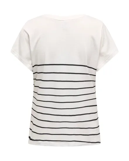 T-shirt manches courtes Femme ONLEMILY LIFE S/S HEART TOP CS JRS