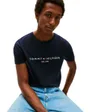 T-shirt col rond Homme CORE TOMMY LOGO TEE Bleu Marine