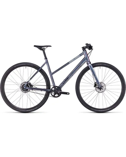 Vélo urbain/trekking Femme HYDE RACE Violet/Noir