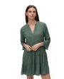 Robe Femme Manches Longues Col V Imprimé