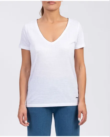 T-shirt manches courtes Femme TEE SHIRT MC Blanc