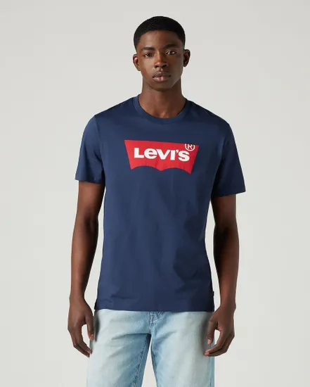 T-shirt Homme GRAPHIC SET-IN NECK Bleu
