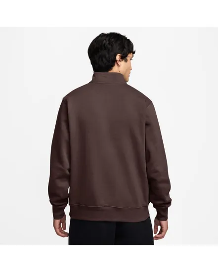 Sweat col zip Homme M NK CLUB BB HZ TOP Marron