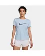 T-Shirt Femme W NK ONE SWSH HBR DF SS TOP Bleu