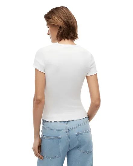 T-Shirt Manches Courtes Femme TJW Slim Lettuce Edge Rib SS