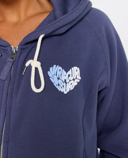 Sweat zip à capuche Femme GALICIA FULL ZIP FLEECE Bleu