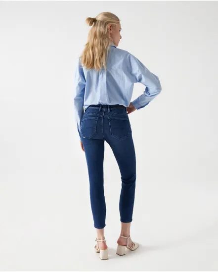 Jean Femme SECRET GLAMOUR CROPPE Bleu