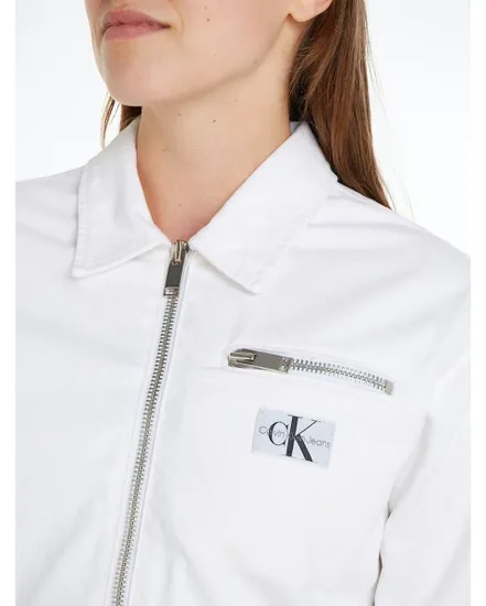 Veste zip Femme ZIPPED DENIM JACKET Blanc