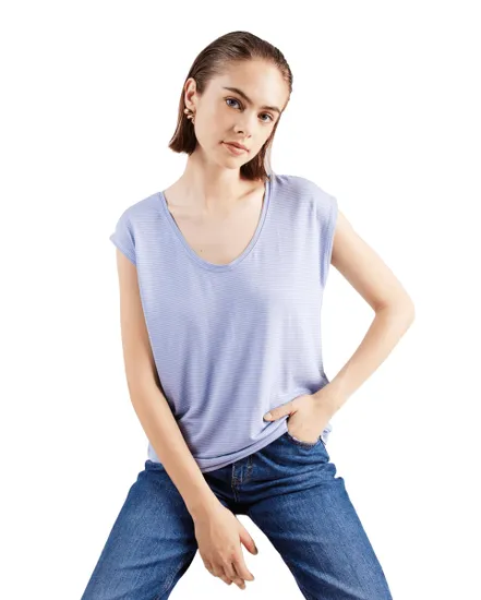 T-shirt Femme PCBillO Lurex Stripes