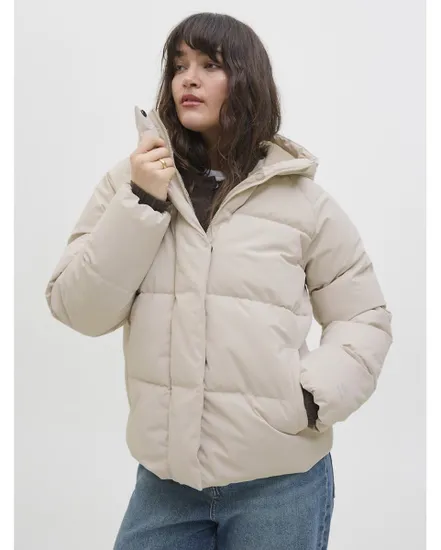 Doudoune à capuche Femme JXGLOBAL PUFFER JACKET OTW ACT Beige