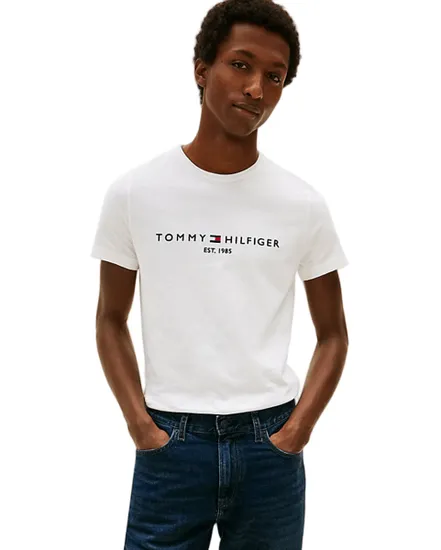 T-shirt col rond Homme CORE TOMMY LOGO TEE Blanc