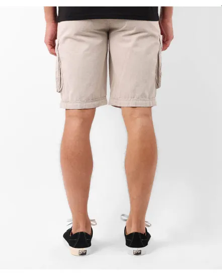 Short Homme BERMUDA RAYE CEINTURE INTEGREE Beige