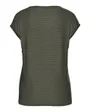 T-shirt manches courtes Femme PCBILLO TEE LUREX STRIPES JRS NOOS BC Vert